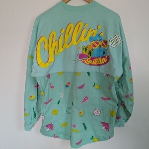 Disney Toy Story Spirit Jersey Mint Green Chillin & Grillin Long Sleeve Size S